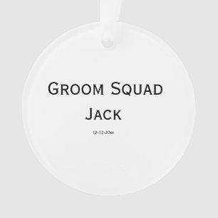 personalized simple monogram add your name wedding ornament