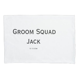personalized simple monogram add your name wedding pillowcase