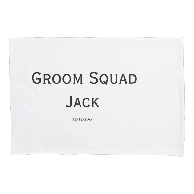 personalized simple monogram add your name wedding pillowcase (Front)