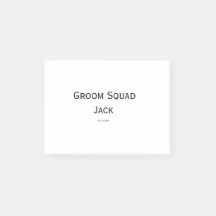 personalized simple monogram add your name wedding post-it notes