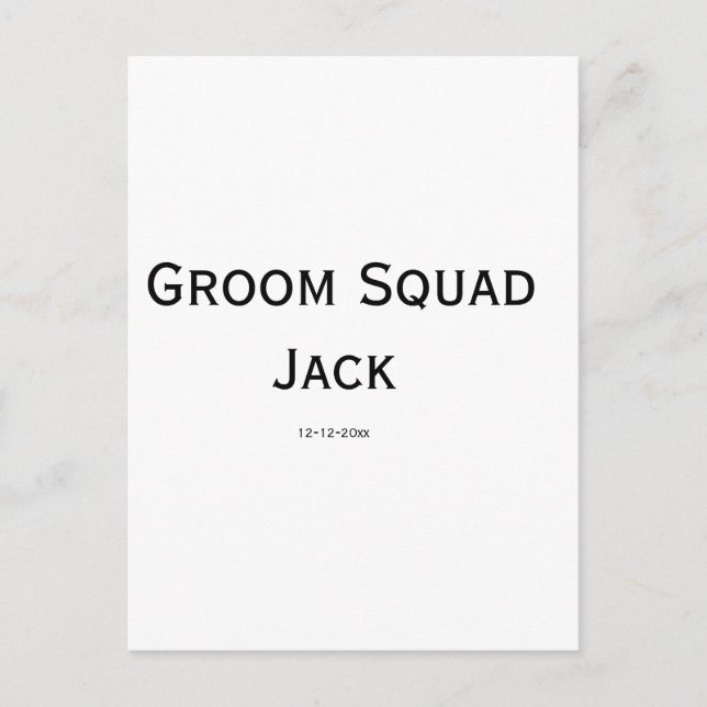 personalized simple monogram add your name wedding postcard (Front)