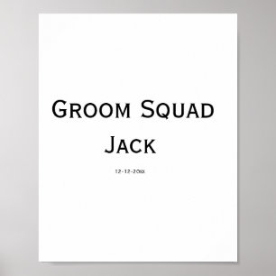 personalized simple monogram add your name wedding poster