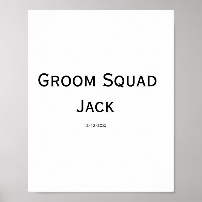 personalized simple monogram add your name wedding poster (Front)