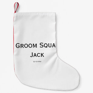 personalized simple monogram add your name wedding small christmas stocking
