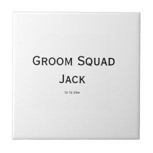 personalized simple monogram add your name wedding tile