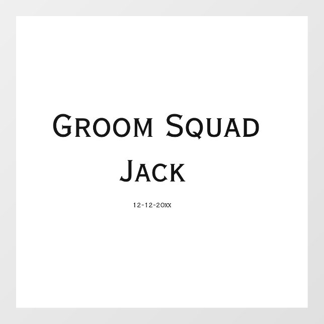 personalized simple monogram add your name wedding window cling (Sheet)