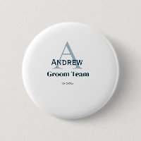 personalized simple monogram groom team groomsmen 