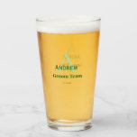 personalized simple monogram groom team groomsmen  glass<br><div class="desc">design</div>