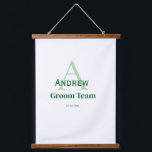 personalized simple monogram groom team groomsmen  hanging tapestry<br><div class="desc">design</div>