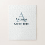 personalized simple monogram groom team groomsmen  jigsaw puzzle<br><div class="desc">design</div>