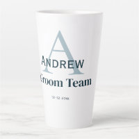 personalized simple monogram groom team groomsmen