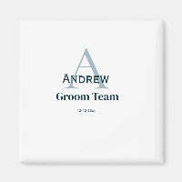 personalized simple monogram groom team groomsmen 
