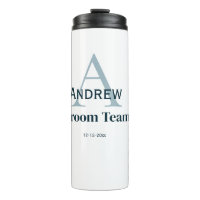 personalized simple monogram groom team groomsmen 