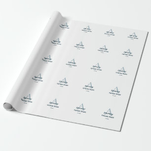 personalized simple monogram groom team groomsmen  wrapping paper