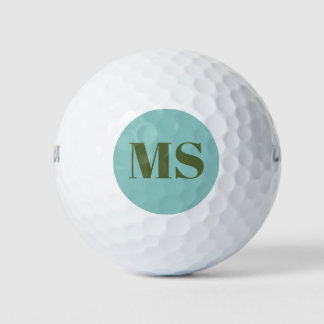 Personalized Simple Monogram Modern  Golf Balls