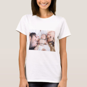 personalized simple monogram name first christmas T-Shirt