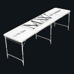 personalized simple monogram name groomsman minima beer pong table<br><div class="desc">design</div>