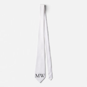 personalized simple monogram name groomsman minima tie