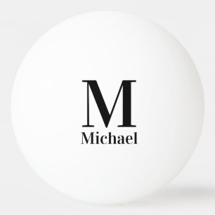 Personalized Simple Monogrammed Ping Pong Ball