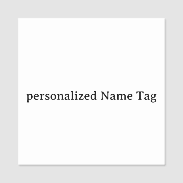 personalized simple  Name Tag 2" X 2" Square (Front)