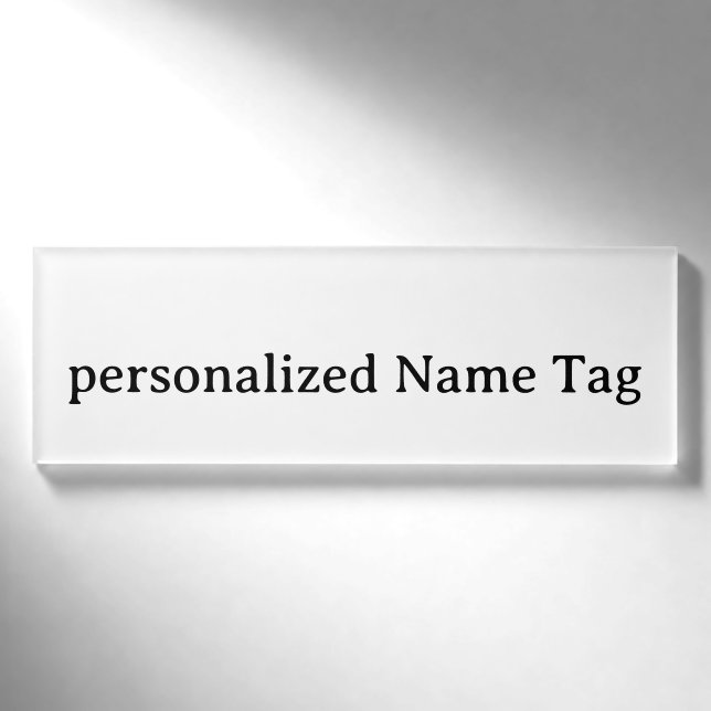 personalized simple  Name Tag 3" x 1" (Front)