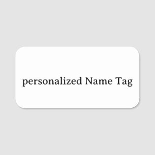 personalized simple  Name Tag 3" X 1.5" Rectangle