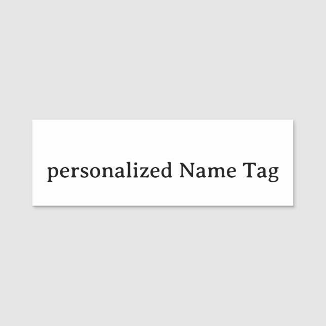 personalized simple  Name Tag 3" X 1" Rectangle (Front)
