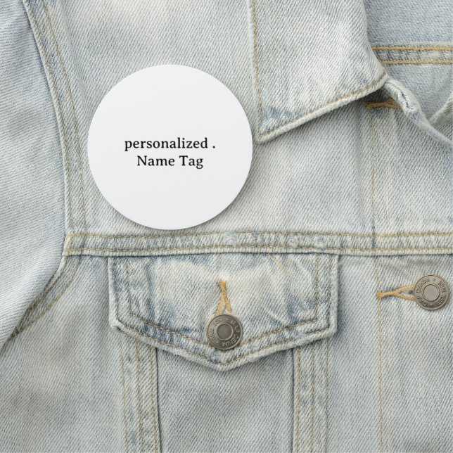 personalized simple  Name Tag 3" X 2" Oval (In Situ)