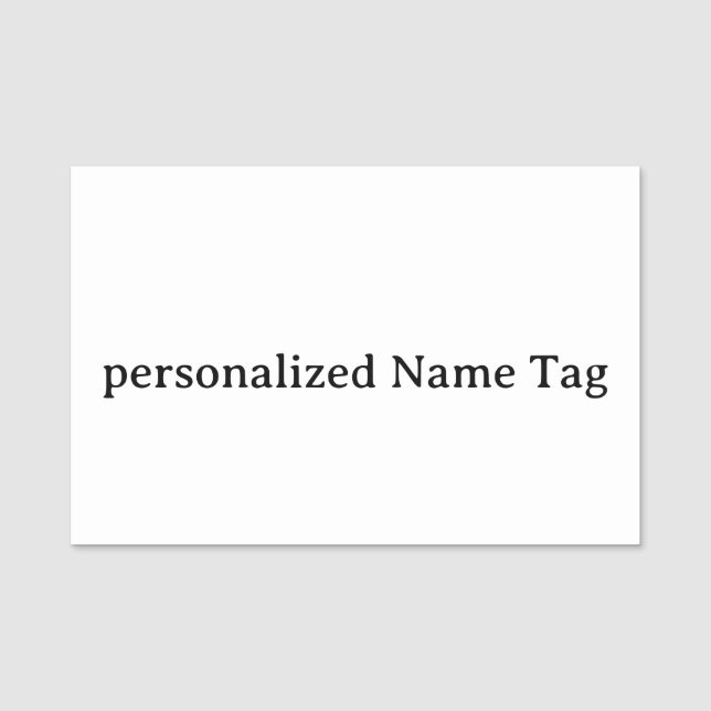 personalized simple  Name Tag 3" X 2" Rectangle (Front)