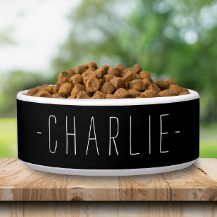 Personalized Simple Name Template Pet Food Bowl