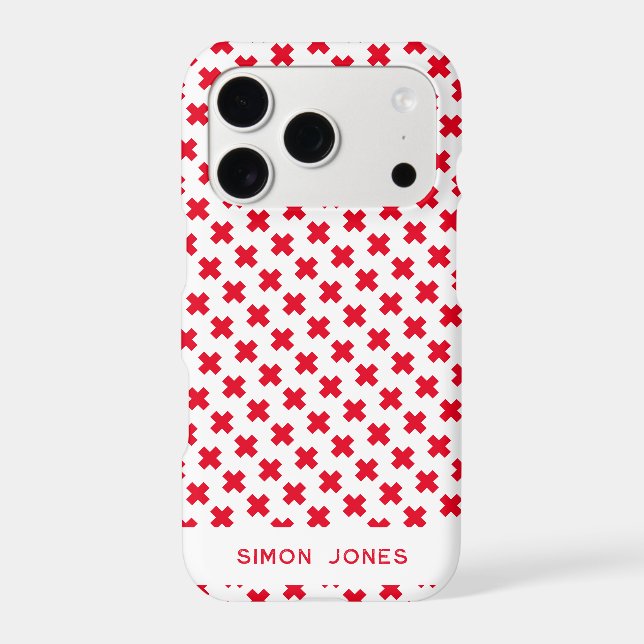 Personalized Simple Pattern Red Cross Medical (Back)