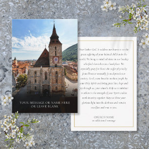 Personalized Simple Photo Church Prayer Card