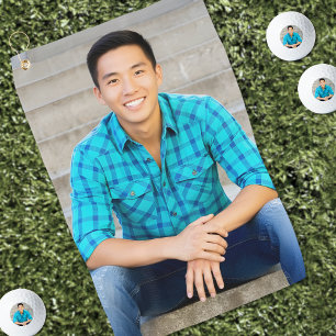 Personalized Simple Photo Custom Golf Towel