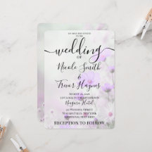 Personalized Simple Purple Flowers Wedding