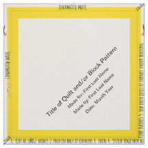 Personalized Simple Quilt Label Corner