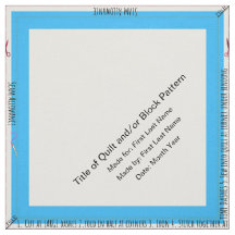 Personalized Simple Quilt Label Corner