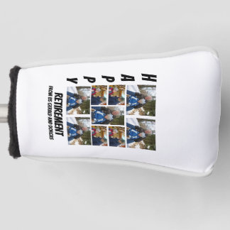 Personalized Simple Retirement 9 Photo Collage Golf Head Cover