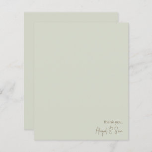 Personalized Simple Sage Wedding Stationery