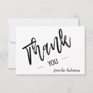 Personalized Simple Script Flat Thank You Card
