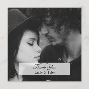 Personalized Simple Square Photo Thank You Card