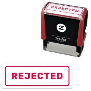 Personalized Simple Stylish Red REJECTED Self-inking Stamp