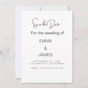 Personalized Simple Wedding Invitation Card