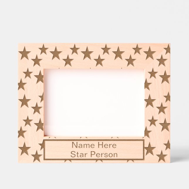 Personalized Simply Elegant Stars Etched Frames (Front)