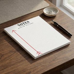 Personalized Simply Minimalist Lined Notepad