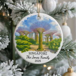 Personalized Singapore Ceramic Ornament, Custom As Ornament