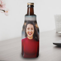 Personalized Single Photo Beer Bottle Cooler