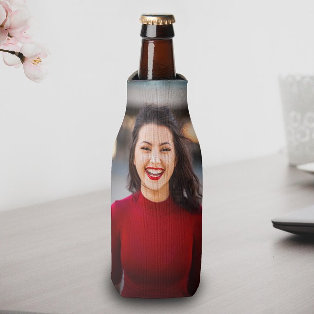 Personalized Single Photo Beer Bottle Cooler (Creator Uploaded)