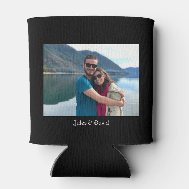 Personalized Single Photo Custom Can Cooler (Back)