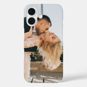Personalized Single Photo Custom with Text iPhone 16 Case