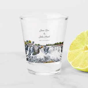 Personalized Sioux Falls Waterfall Shot Glass